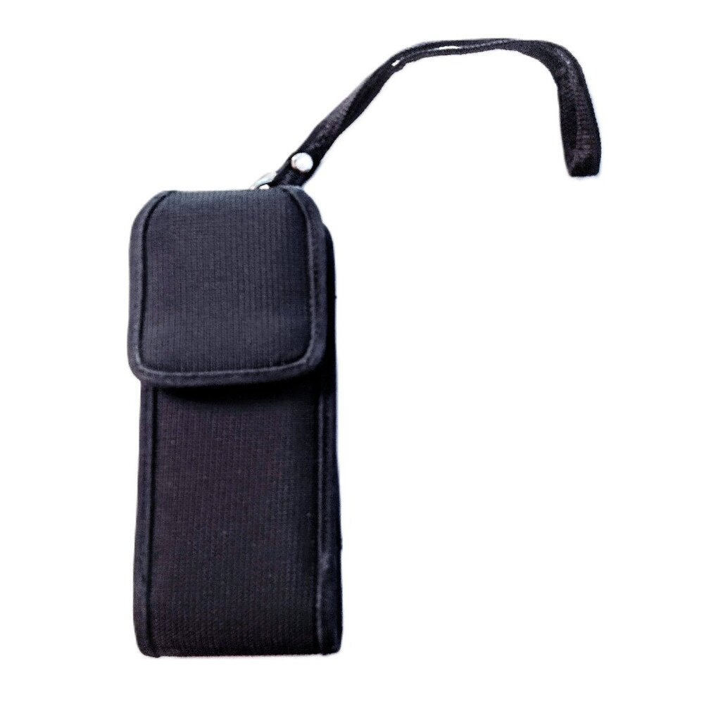 Men's Black Canvas Phone Case/Belt Holster ~ Detachable Strap ~ Expandable Sides